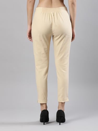 Image of Femmora Comfortable Fit Solid Straight Pant, Breathable Cotton Fabric with Side Zip Button Closure, for Women, Pack of 1