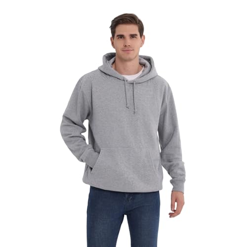 Solid Color Hoodie – 10oz Fleece Sweatshirt for Men, Soft & Durable Fabric with Stretch Cuffs and Hem