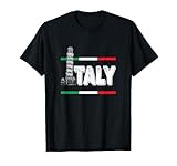 Leaning Tower Of Pisa Italy Italian Flag Pride Theme T-Shirt