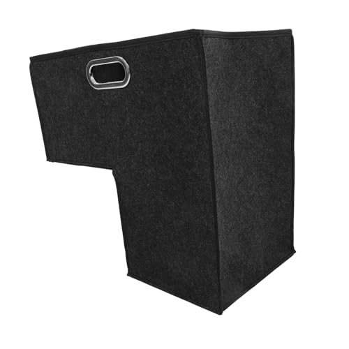TEMPNAP Cestino Portaoggetti Per Scale Pieghevole in Feltro Con Manici Organizer Multifunzione Per Stanza Contenitore Per Giocattoli Vestiti e Souvenir Colore Grigio Scuro