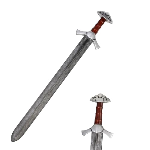 LarpGears Martial Arts Training Foam Viking Sword 34 inches Practice Sword for Cosplay Renaissance Accessories Prop Halloween Costume LARP Event or Outdoor Battle Sports