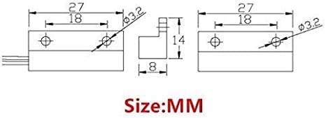 5X interruptor magnético palheta normalmente aberto fechado NC SEM alarme de porta de segurança/inte