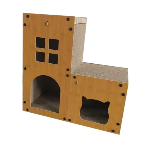 Benboo 猫用プレイスクラッチャーハウス 段ボール製 子猫用ハウス ストレッチ 隠れ家 登り 爪とぎベッド 小動物用 アクティビティセンター