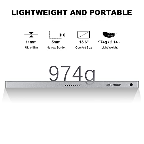 Sibolan 4K Portable Touchscreen Monitor,15.6" 3840 * 2160 100% Adobe Rgb Display,600Nits Uhd Ips 600Cd/㎡ Ultra-Thin Gaming Monitor For Laptop Xbox Ps5 Switch Pc Phone #TOP7