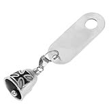 MUSISALY レトロスル チタン鋼 パンクベル キーホルダー用装飾ペンダント バイク用お守り 幸運ベル付き アクセサリー