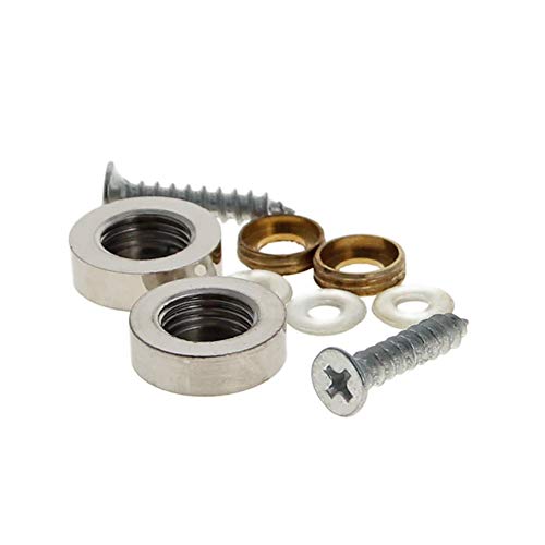 Clavo con tornillo de acero inoxidable para espejo, tornillos decorativos con tapa 16mm acero inoxidable cepillado tono plata espejo publicidad vidrio 2 piezas miniatura 1