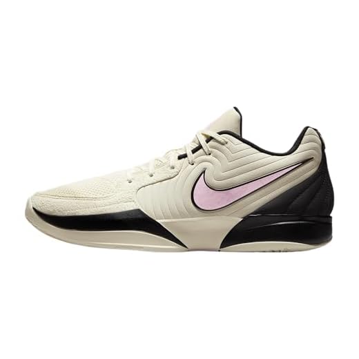 Ja 2 Basketball Shoes (FD7328-100, Coconut Milk/Black/Apricot Agate/Pink Foam) Size 9.5