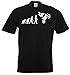 JINTORA Maglietta T-Shirt - Shirt - Uomo Nero - Dimensione L - Motocicletta Motocross Evolution - JDM/Die Cut - per la Festa Carnevale Carnevale Lavoro Sportivo