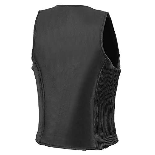 Image of Milwaukee Leather Premium Motorcycle Biker Rider Leather Vest for Women |LKL|ML|MLL|SH