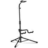 TRÍPODE ESTABLE: Soporte de guitarra fabricado íntegramente en metal, para que la guitarra descanse para una mayor estabilidad, sin preocupaciones de que la guitarra se caiga o se vuelque.