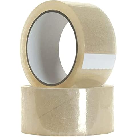 2 Rolls Packaging Tape For Parcels and Boxes_ CLEAR TAPE 48mm x 66m_ Very Strong Heavy Duty Tape Cover