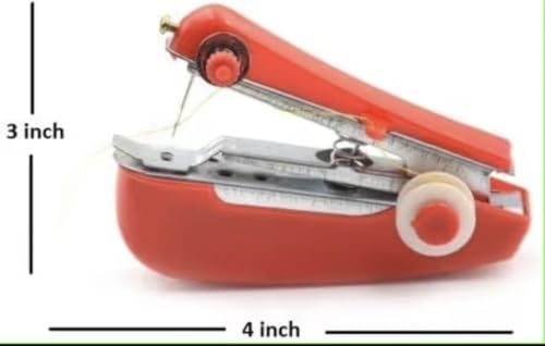 Image of Rock World Handy Stitch Mini Hand Sewing Machine, Portable Stapler Style Handheld Stitching Tool for Quick Repairs and Home Tailoring