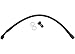 Goodridge HD0128-3FPBK+6 Ebony 2 Front Brake Line Kit - +6in. Length