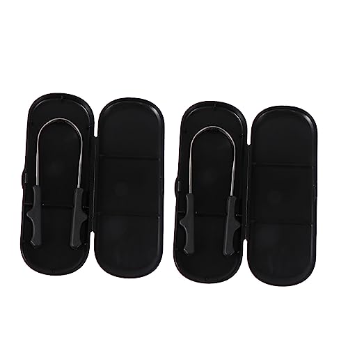 GOOHOCHY 2Sets Cleaners Oral Care Cleaning Tools with Storage Cases for Fresh Breath Durable and Easy to Use Tongue Scrapers