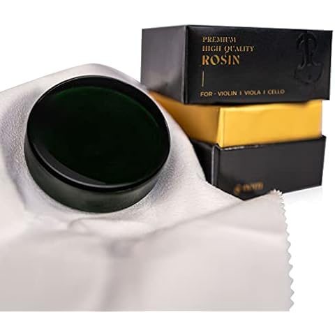 Viotti Dark Olive Rosin for Violin, Viola & Cello: Super-Smooth Rosin Engineered with Advanced Technology for Superior Grip with Low Dust, Shipped in Padded Protective Case to Prevent Cracking Cover