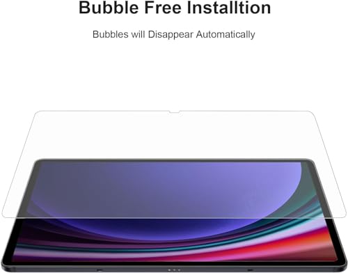 TechShield Tempered Glass Screen Protector for Samsung Galaxy Tab S9 FE+/S8 Plus/S7 Plus 12.4inch SM-X800/X806/T735