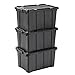 Produktbild Iris Ohyama Heavy Duty Organisation Boxes, 50L, 3er-Set, Rot, Groß, Robust, Stapelbar, Aufbewahrungsbox, Für Garage, Regale, Umzug, Plastik, Utility, Werkzeugkiste, DDSKT-450