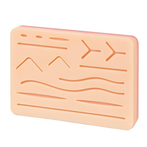 Image of Ultrassist Suture Practice Pad with Embedded Mesh, 3-Layer Silicone Suture Training Pad for Medical Student, Veterinary Training