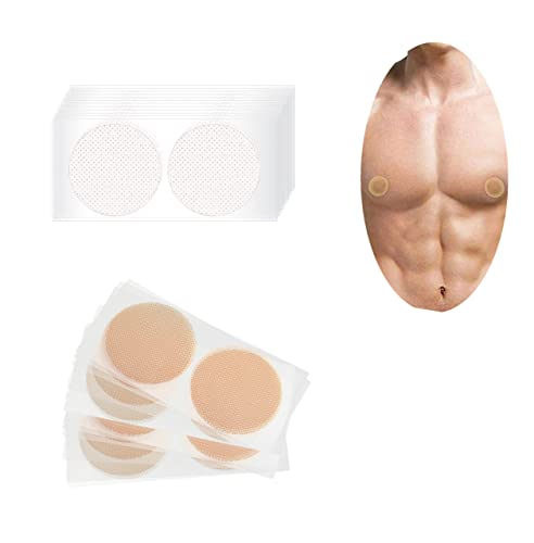 Mucee 200 Pcs Mens Nipple Covers,Anti Chafing Nip Protector,Disposable Adhesive Bandage Sports Gym Daily White