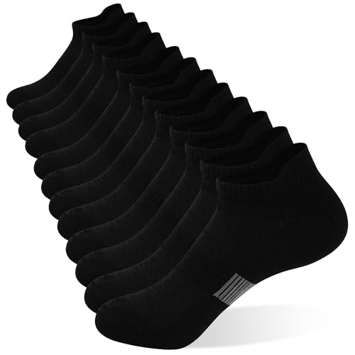 Image of 6 Pairs Ankle Socks for Women, Athletic Running Socks Cotton Low Cut Tennis Sports Tab Sock Size 6-11