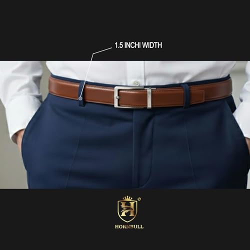 Image of HORNBULL Smith Leather Belt for Men | Mens Belt Autolock | Formal and Casual Leather Belt for Men