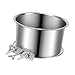 MYCENSE Crate Dog Bowl Cat Feeder Hanging Stainless Steel for Kennel Indoor Portable Supplies for Puppy Water Feeder Pet Feeding Bowl, 18cmx11cm