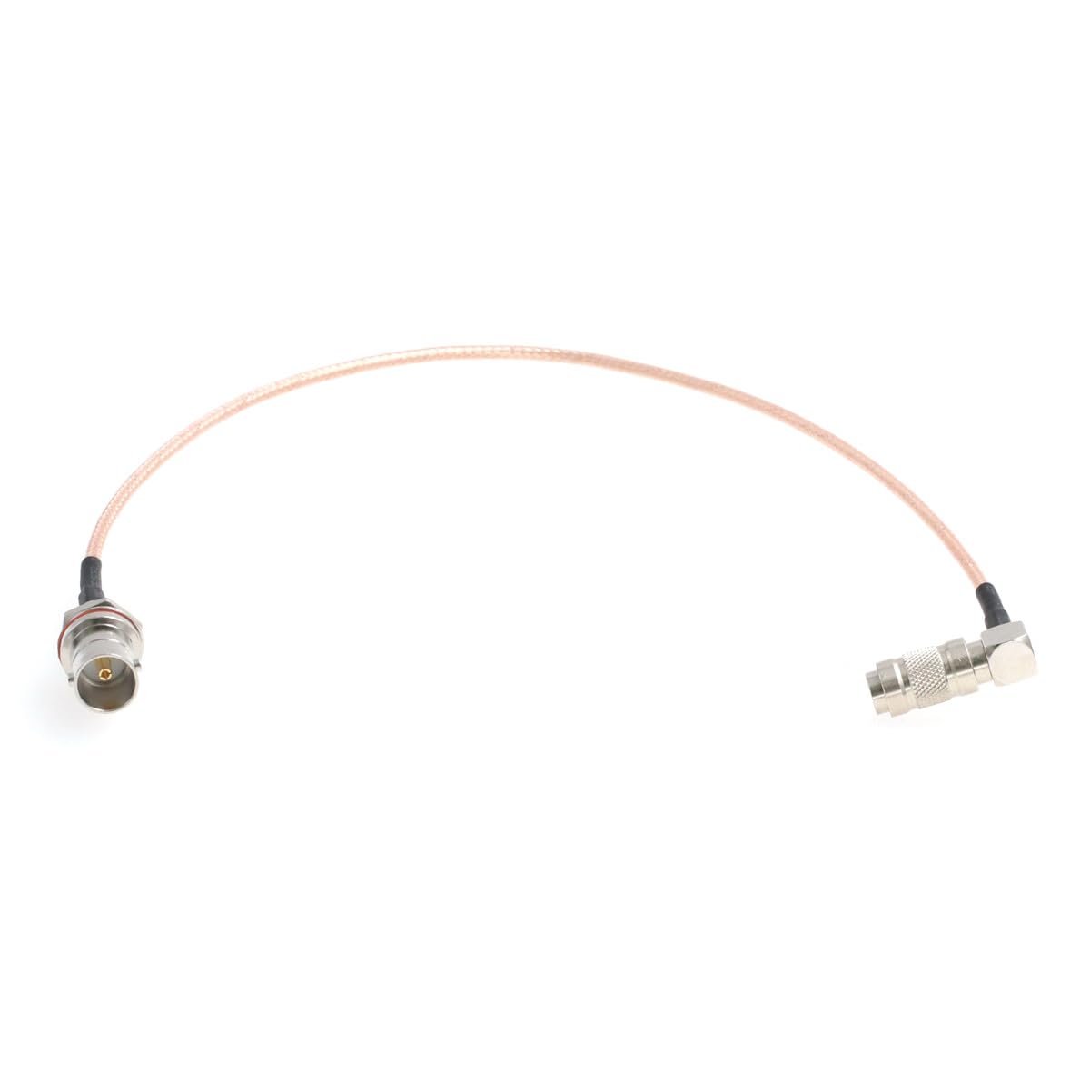 HangTon RG179 75Ohm Right Angle DIN 1.0/2.3 to Female BNC 3G HD-SDI Video Adapter Cable for Blackmagic Camera Video Assist Monitor 30cm