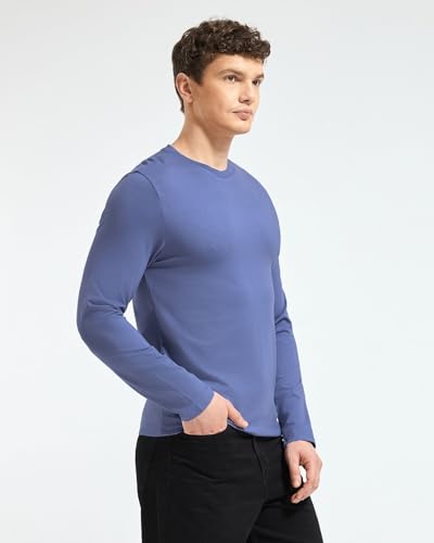 Image of Wellbi Full Sleeve T-Shirts for Men | Black | Breathable Eco-Friendly Bamboo Blend for All-Day Comfort | Ideal for Travel, Gym, or Casual Wear | Machine Washable