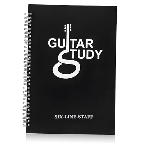 Gatuida Partituras de Guitarra Cuaderno de Anillas Libro para Guitarristas A4 Papel Alta Densidad Regalo para Principiantes Fácil Transportar Escolar y Casa