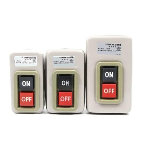 Interruptor pulsador de control trifásico 211B ON-OFF de 2 posiciones para arranque de potencia