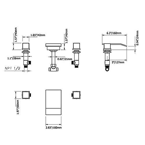 Robinet cascade pour lavabo en laiton noir chic et durable
