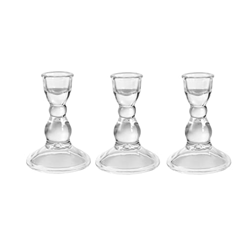 Yatinbos Glass Candle Holder For Taper Candles thumb #1