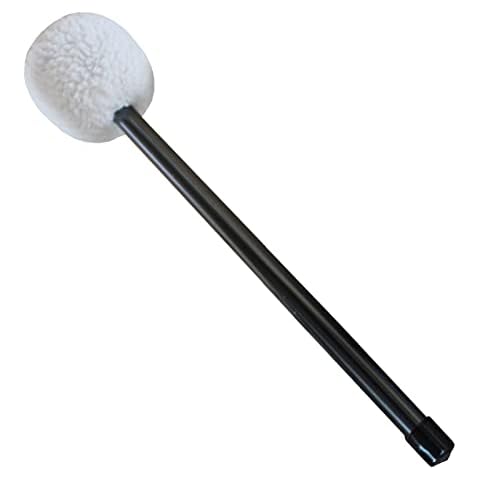 Arborea 45x9cm Gong Mallet for 24"-32" Gong Beige Soft Velvet Head Stainless Steel Handle Instrument Accessories for Meditation, Sound Healing Therapy and Yoga（Medium) Cover