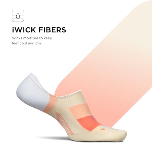 Image of Feetures Everyday Light Cushion Invisible Sock for Men - Anti-Slip Sock Liner with Targeted Compression - (1 Pair)
