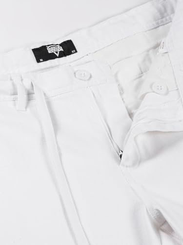 Image of Thomas Scott Men's | Solid | Light Weight | Breathable Fabric | Elasticated Waist | Mid Rise | Regular Fit | Cotton Blend | Button with Drawstring | Chino Trouser | Pants
