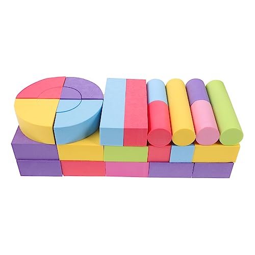 COSMEVIVI 100pezzi Blocchi Da Costruzione Per Ragazzo in Eva Sicuro Giocattoli Blocchi Di Cartone Animato Per Prima Divertenti Da Costruzione Per Sviluppare Capacità Pratiche