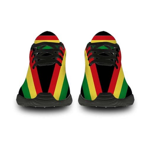 Rasta Print Shoes for Men Women Lightweight Comfort Running Tennis Walking Sneakers Birthday Gifts for Rastafarian Reggae3