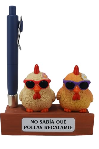MAMENCHUKA Presente divertido para amigos e casais, conjunto de galinhas com caneta esferográfica · presente original e divertido para aniversários, escritório e piadas · detalhe único
