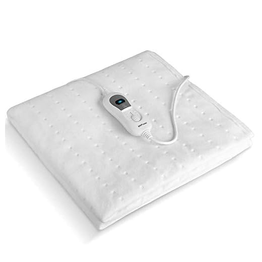 MVPower Calienta Camas Eléctrico Individual 3 configuraciones de temperatura y apagado automático protección contra sobrecalentamiento mantas calefactoras lavables (150 * 80cm, blanco)