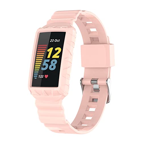 Chofit 3 Pack Straps Compatible with Fitbit Charge 5/4/3, Replacement Wristband with Bumper Case Protective Cover for Charge 5 (3A) - Image 4