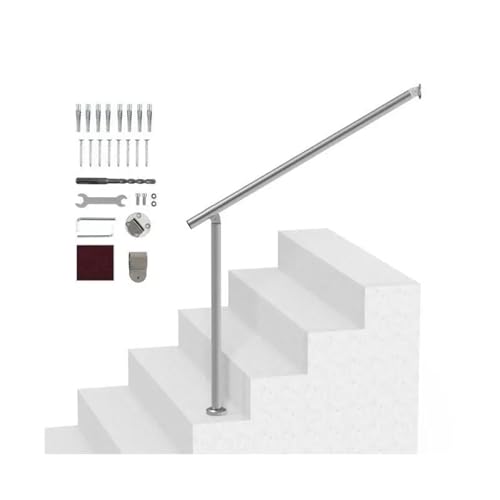 Main courante 100cm pour escalier extérieur kit garde-corps noir - 4