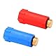 APOMOONS 2 Piece Construction Plug 1/2 Inch Plastic Plumbing Pipe (Red & Blue),Bouchon de Construction pour Tuyau de Plomberie 1/2 in pour Fermer les Tuyaux d’eau Pendant la Rénovation