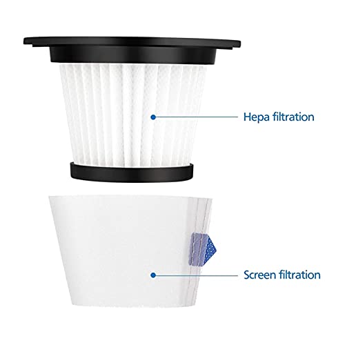 8 Sets Replacement HEPA Filter And Strainer Screen Fit For MOOSOO FIT FOR K17 Cordless Stick Vacuum Cleaner Replacement Parts Sweeping robot vacuum cleaner parts