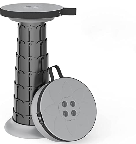 ALEVMOOM Tabouret Pliant Portable,Tabouret de Camping pour Adultes,Tabouret de Camping Télescopique Tabouret Pliable pour La Pêche BBQ Intérieur Activités Plein Air Charge 440 LB Cover