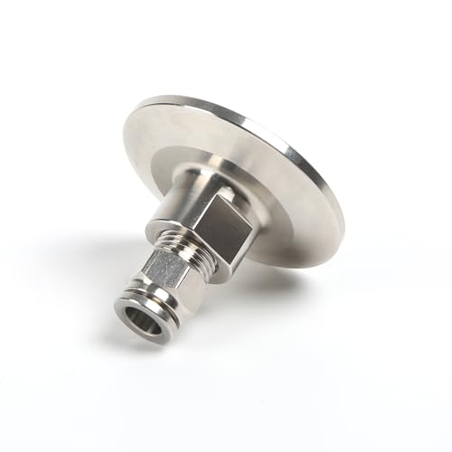 Raccord cannelé PC6mm en acier inoxydable SS304 robuste avec bride TC50.5