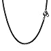 Produktbild PROSTEEL Herren Biker Punk Rock Halskette 3mm breit massiv Ankerkette 55cm/22 Schwarz Metall plattiert Runde Venezianierkette Gliederkette für Männer Jungen, schwarz