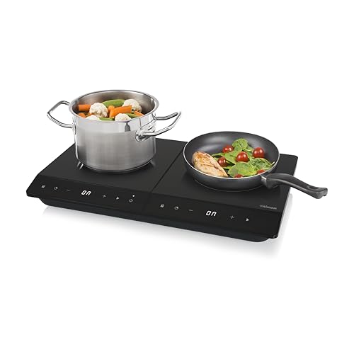 Tristar Placa de inducción doble, ⌀19 y ⌀16 cm, 10 niveles de potencia, 3500 W, de bajo...