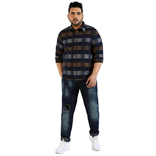 Image of CAHOOT Instafab Plus Men's Button Up Regular Fit Shirt for Casual Wear | Modern Clothing Shirt Crafted with Regular Sleeve, Comfort Fit & High-Performance for Everyday Wear