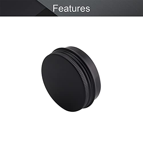 Image of Othmro 2Pcs 1oz Metal Round Tins Aluminum Tin Cans Jar Refillable Containers 30ml Tin Cans Tin Bottles Containers with Screw Lid for Salve Spices Lip Balm Tea Candies Black 1.96x0.78in(DxH)