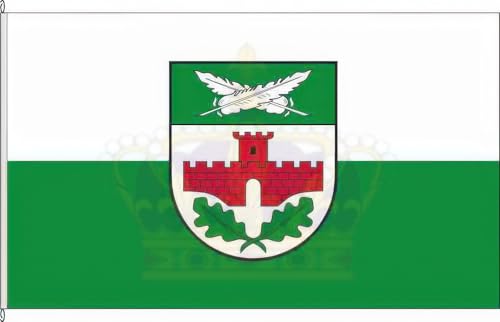 KÖNIGSBANNER Zertifizierte Flagge Fahne Glaisin - LWL 20 x 30cm - Kleinfahne mit zwei Befestigungsbändern aus deutscher Flaggen-Manufaktur